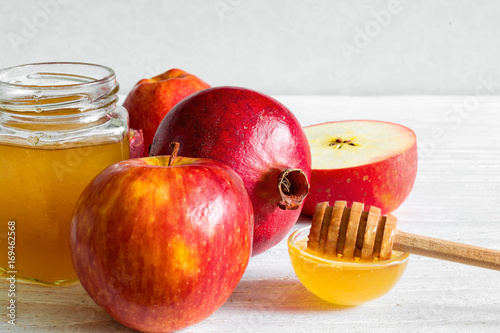 Plakat Miód, jabłko i granat dla Rosz Haszana