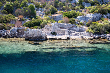 Sunken City Kekova, Antalya, Turkey