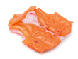 Orange inflatable life vest
