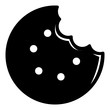 Bite biscuits icon, simple black style
