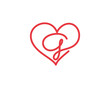 Letter G and heart logo 1