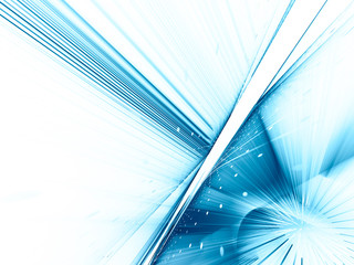 Aufkleber - Abstract background. Fractal graphics series. Three-dimensional composition of dots and beams.