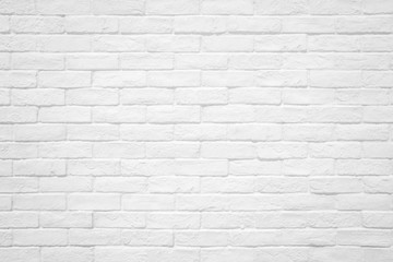 Wall Mural - white brick wall texture and background.