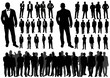 © zolotons - Vector, isolated silhouette of business man, collection