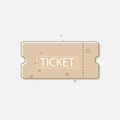 Wall Mural - ticket icon in trendy flat style, vector illustration