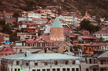 Fototapete - View on Tbilisi, Georgia