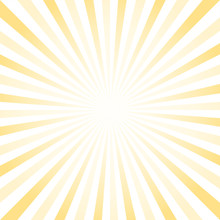 Abstract Light Yellow White Rays Background. Vector