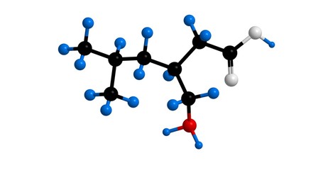 Wall Mural - Pregabalin (Lyrica) - molecular structure, 3d rendering