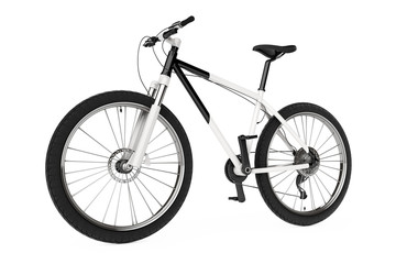 Poster - Black and White Mountain Bike. 3d Rendering