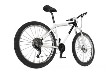 Poster - Black and White Mountain Bike. 3d Rendering
