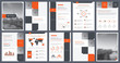 Elements of infographics for report template and presentations templates. Corporate annual report, leaflet, book cover design, brochure and flyer template design. Vector Illustration. 