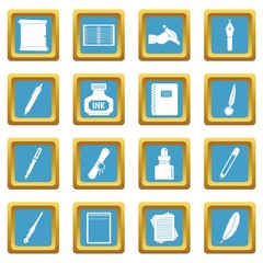Poster - Writing icons azure