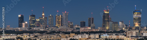 Zdjęcie XXL Panoramiczny widok na centrum Warszawy