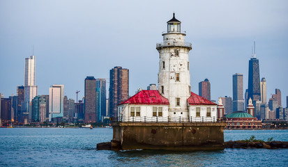 Fototapete - Chicago Lighthouse
