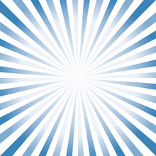 Abstract Hard Blue White Rays Background. Vector