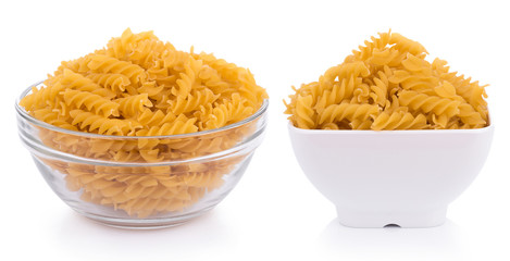 Wall Mural - Pasta isolated in bowl on white background