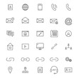 30 Line Contact Icons