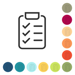 Sticker - Farbige Buttons - Checkliste