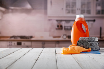 Wall Mural - cleaning products on the table