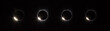 Four versions of the diamond ring phase of solar eclipse Salem, Oregon 2017