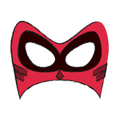 Sticker - Colorful mask costume doodle over white background vector illustration