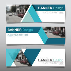 Wall Mural - collection horizontal business banner set vector templates. clean modern geometric abstract backgrou