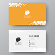 Modern presentation card with company logo. Vector business card template. Visiting card for business and personal use.  Vector illustration design.