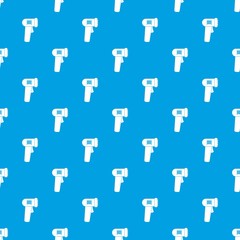 Poster - Barcode scanner pattern seamless blue