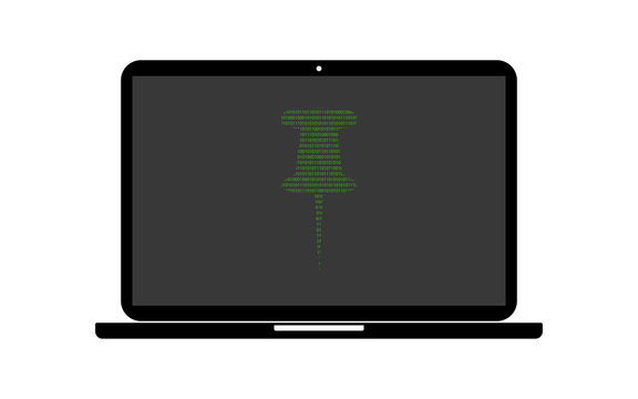 Hacker Laptop Stecknadel