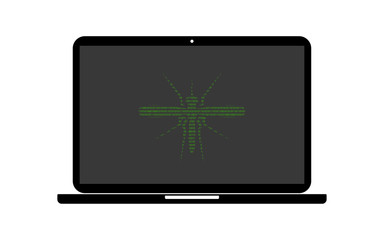 Poster - Hacker Laptop Mosquito