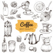 Coffee. Set of hand drawn elements