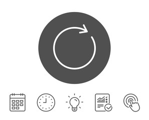 Aufkleber - Refresh line icon. Rotation arrow sign.