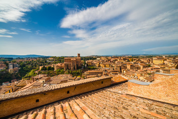 Poster - top view of Siena