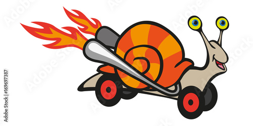 Avoir Images Escargot Vitesse Cartoon Concept Bd Rapide Express actualisé par