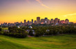 Sunset above Edmonton downtown, Canada