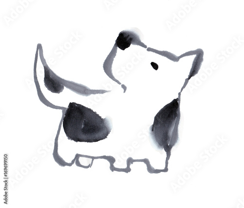 犬の墨絵 干支 戌 001 Adobe Stock でこのストックイラストを購入して 類似のイラストをさらに検索 Adobe Stock