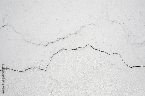 Fotomural old white cracked wall background
