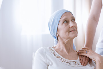 Wall Mural - Hopeful woman after cancer treatment