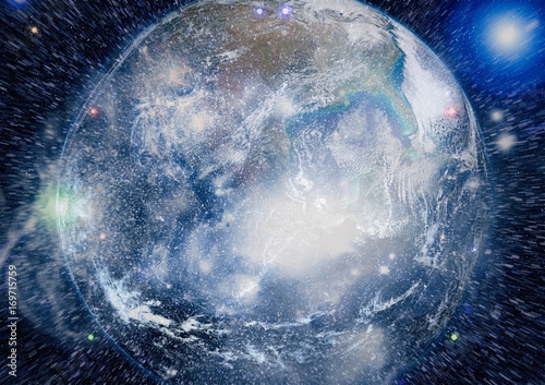Plakat Ziemia z kosmosu. Ten obraz elementy dostarczone przez NASA.