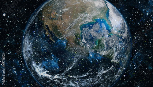 Plakat Ziemia z kosmosu. Ten obraz elementy dostarczone przez NASA.