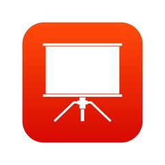 Poster - Blank projection screen icon digital red