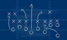 Vector Football Play. Football America. NFL American Football Formation Tacticson. American Football Field Tactics. Touchdown.
