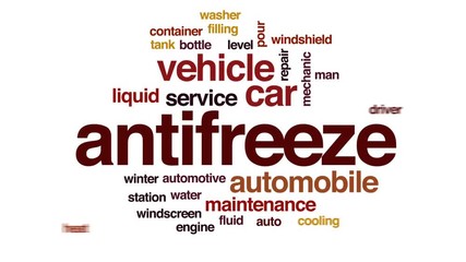 Poster - Antifreeze animated word cloud, text design animation.