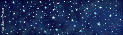 Foto-Schiebegardine mit Schienensystem - Vector starry  night sky  background. (von rvika)