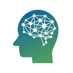 Poster - AI (artificial intelligence) icon.
