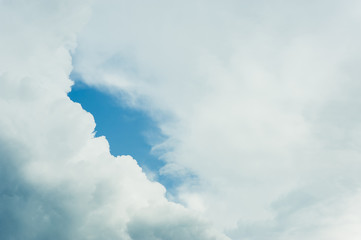 Wall Mural - cumulus clouds in a clear blue sky. aerial clouds.