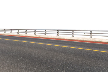 Poster - road with railings isolated on white