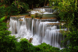 Fototapeta Most - waterfall huay mae khamin in Kanchanaburi province,Thailand