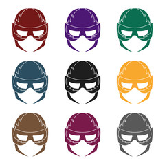 Wall Mural - Full head mask icon in black style isolated on white background. Superhero's mask symbol stock vector illustration.