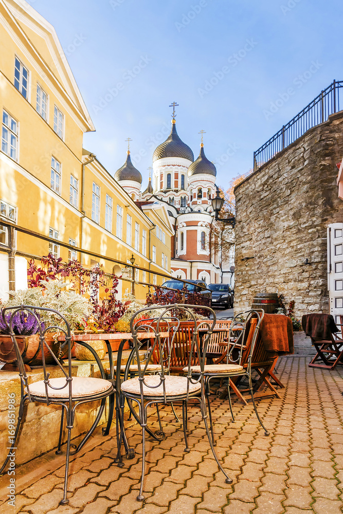 Obraz na płótnie Streets of old Tallinn, Estonia w salonie